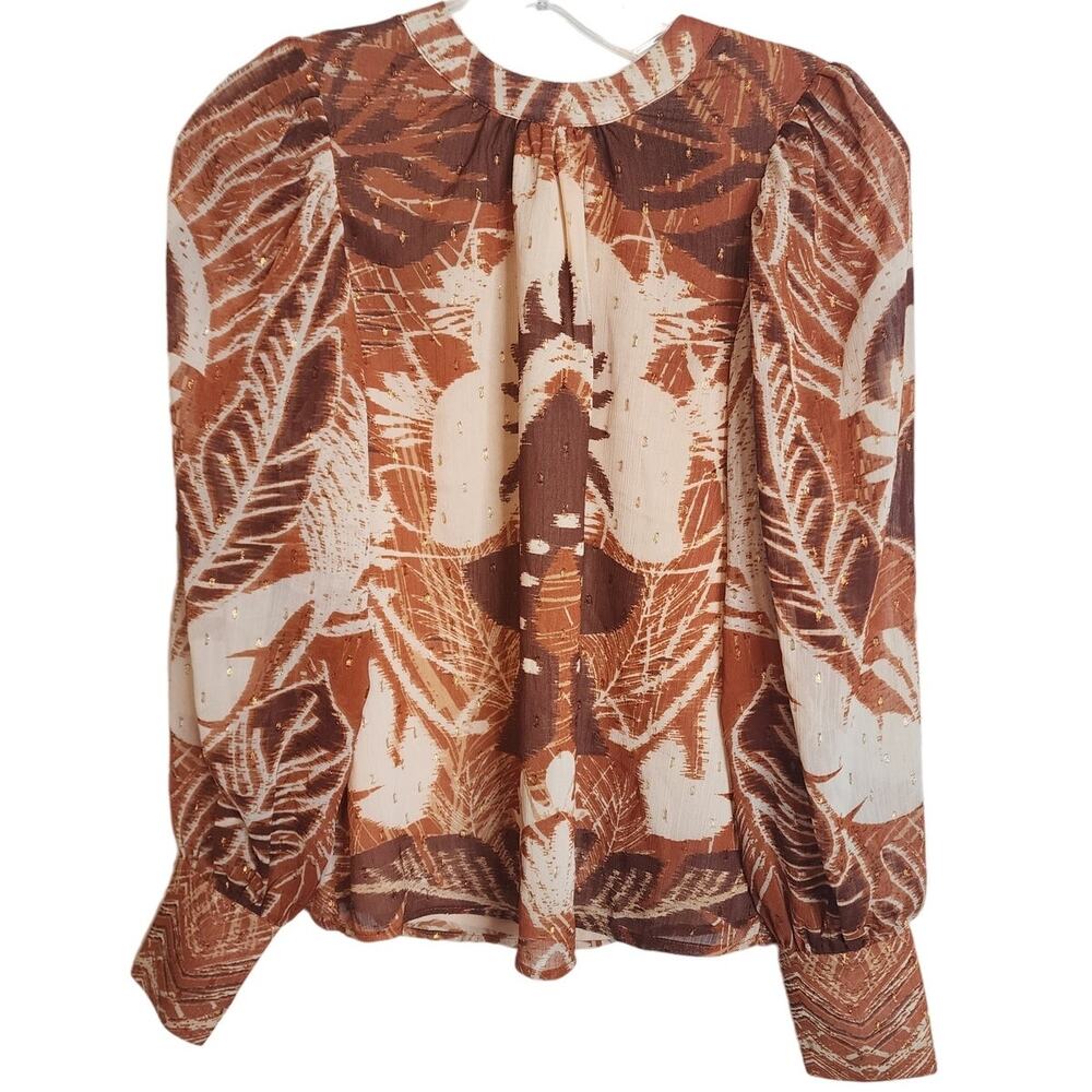Rachel Zoe Sheer Sleeve Blouse, NWOT, Small